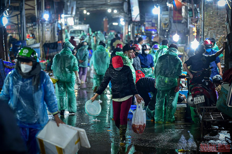 Chợ cá Yên Sở tấp nập, ngập sắc đỏ vàng Tết ông Công ông Táo -0