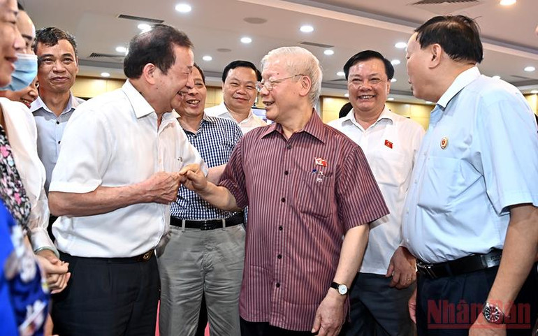 Tổng Bí thư Nguyễn Phú Trọng tiếp xúc cử tri Hà Nội -0