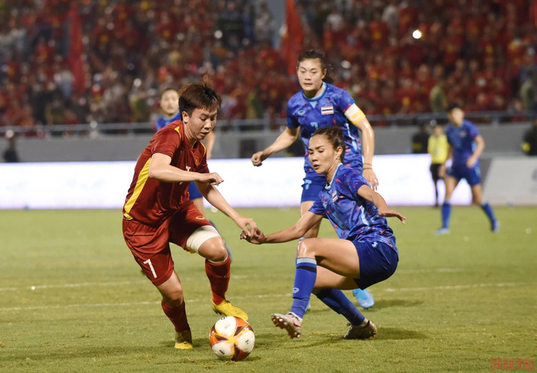 [Chung kết bóng đá nữ SEA Games 31] Việt Nam 0-0 Thái Lan (Hiệp 1): Quyết tâm bảo vệ Huy chương Vàng -3