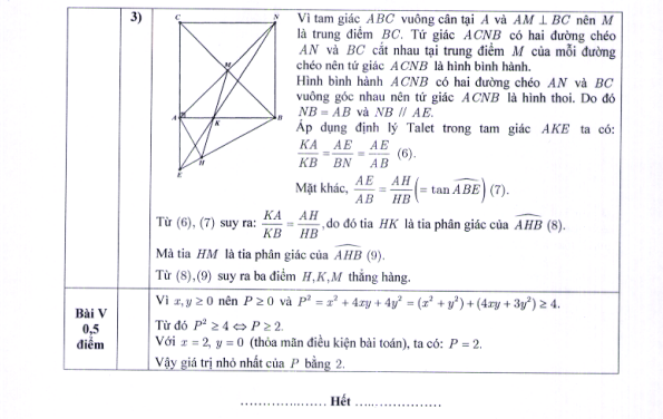 Đề thi, đáp án môn Toán thi lớp 10 Hà Nội -3