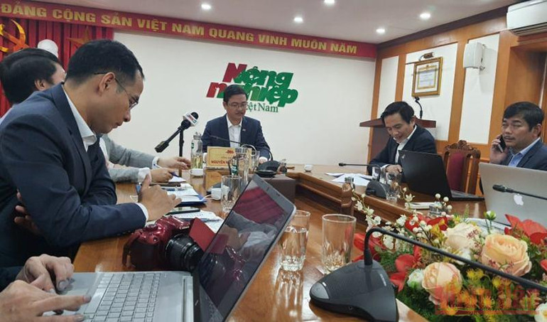 Hình ảnh tại đầu cầu Báo Nông nghiệp Việt Nam (14 Ngô Quyền, Hoàn Kiếm, Hà Nội). Ảnh: THANH TRÀ Kết nối giao thương nông, lâm, thủy sản giữa Hà Nội và các tỉnh, thành -0