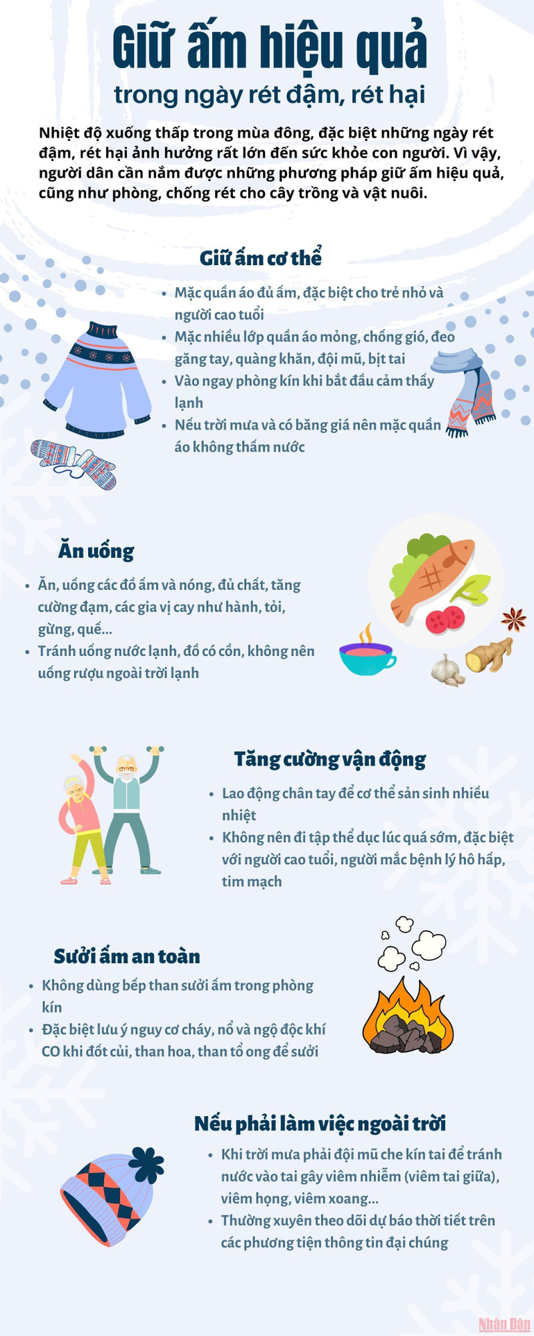 Giữ ấm hiệu quả trong ngày rét đậm, rét hại -0