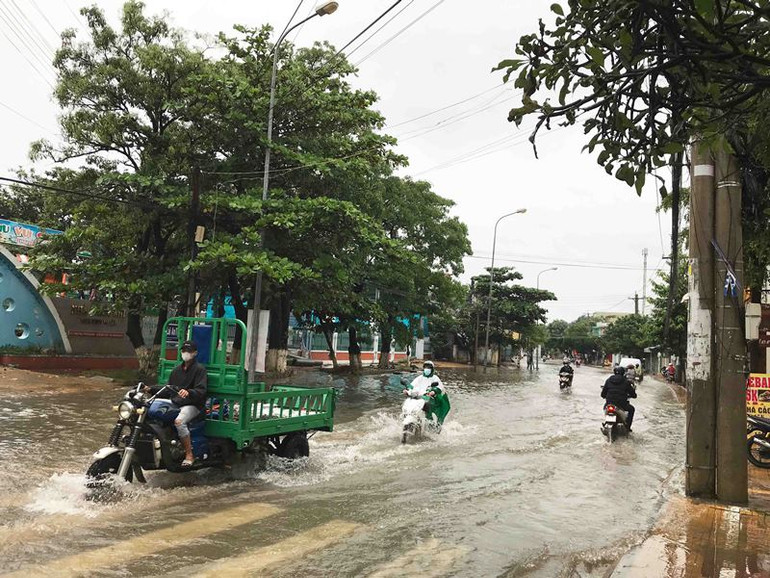 Mưa lớn khiến nhiều nơi ở Ninh Thuận bị ngập cục bộ -0