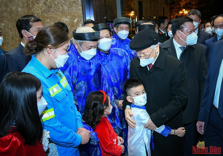 Tổng Bí thư Nguyễn Phú Trọng thăm, chúc Tết Đảng bộ, Chính quyền và nhân dân Thủ đô -0