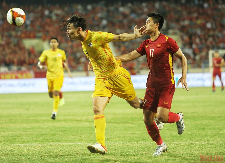 Trong nửa cuối hiệp 2, có thời điểm U23 Việt Nam ép sân “nghẹt thở” và liên tiếp tạo ra các tình huống nguy hiểm. (Ảnh: KHIẾU MINH) Khoảnh khắc làm nên chiến thắng trong trận chung kết bóng đá nam SEA Games 31 -0
