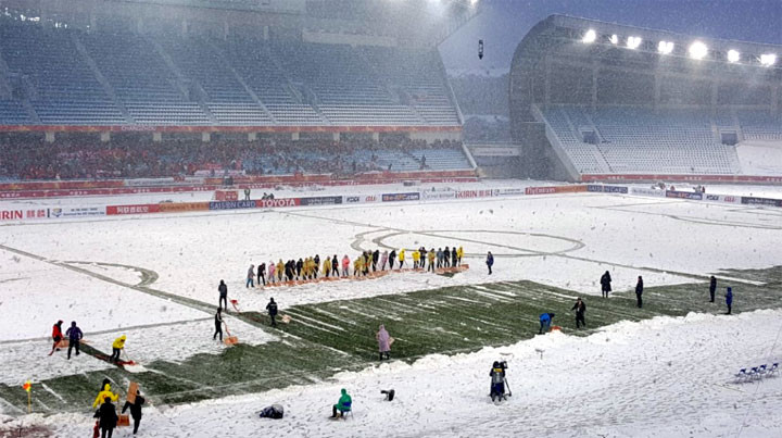 Hình ảnh từ Sân vận động Thường Châu, nơi diễn ra trận chung kết U23 châu Á ảnh 2