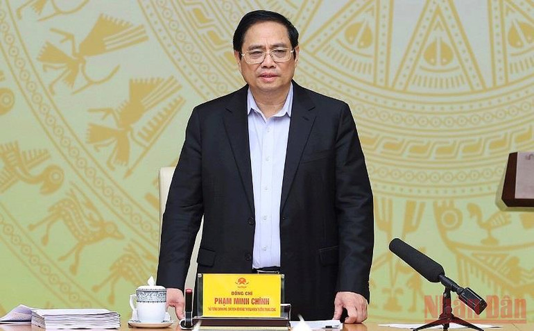 Thủ tướng Phạm Minh Chính phát biểu ý kiến khai mạc phiên họp. Nỗ lực làm tốt công tác thi đua, khen thưởng có trọng tâm, trọng điểm -0
