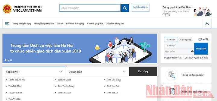 Cổng thông tin Dịch vụ việc làm tạo môi trường giao dịch trực tuyến thuận lợi ảnh 1 Khai trương Cổng thông tin Dịch vụ việc làm -0
