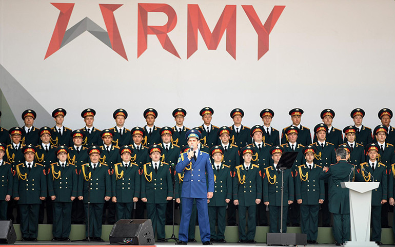 Một tiết mục biểu diễn tại lễ khai mạc. Nga tổ chức khai mạc Army Games 2020 và ARMY-2020 -1