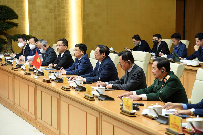 Thủ tướng Phạm Minh Chính tiếp Chủ tịch Hạ viện Ấn Độ Om Birla -1