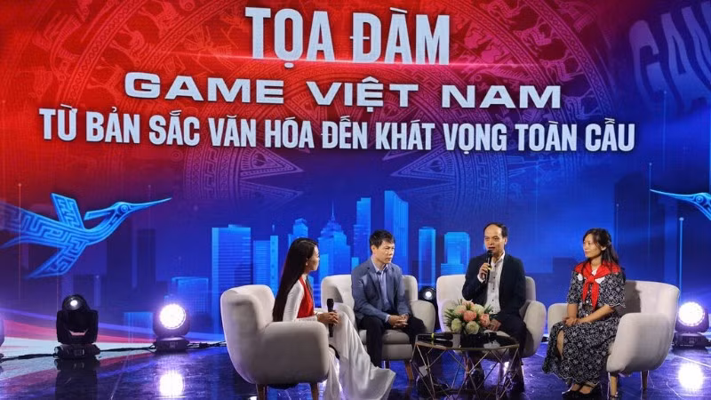 Các diễn giả chia sẻ tại tọa đàm "Game Việt Nam: Từ bản sắc văn hóa đến khát vọng toàn cầu".