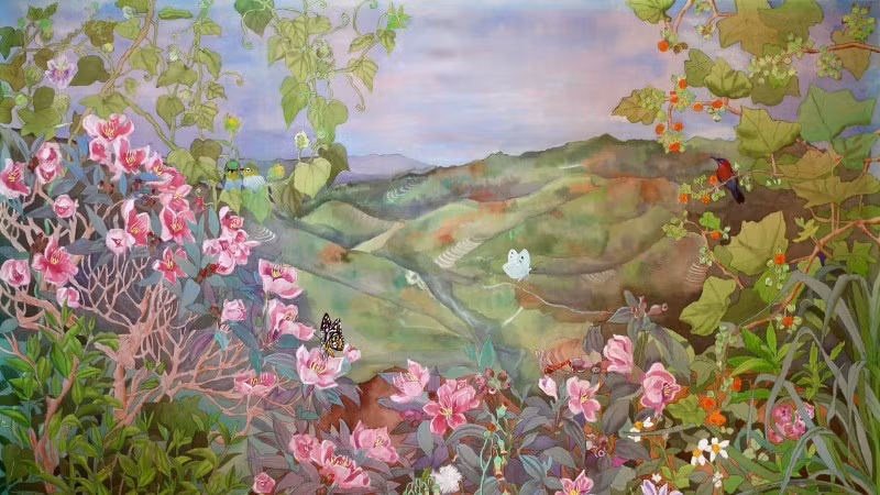 Trích từ tác phẩm "Khu vườn trên mây" của họa sĩ Vũ Thùy Mai.