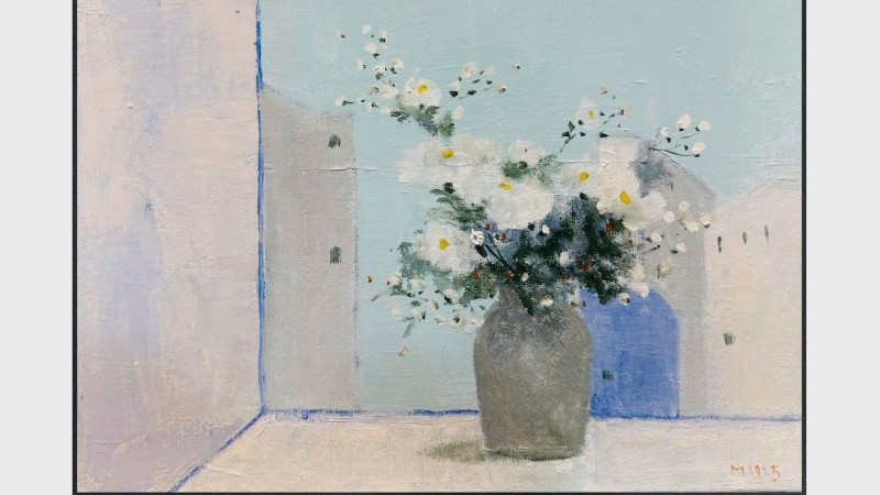 Tác phẩm của họa sĩ Nguyễn Minh đã được 1 nhà sưu tập sở hữu trong phiên đấu giá.