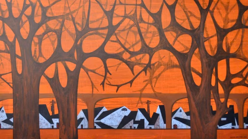 Vẻ đẹp "Phố" trong tranh của họa sĩ Nguyễn Minh.