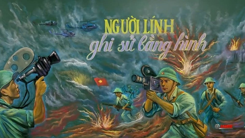 Hình ảnh trong phim tài liệu “Người lính ghi sử bằng hình”.