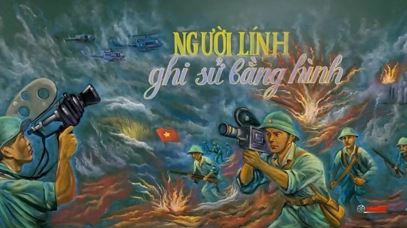 Hình ảnh trong phim tài liệu “Người lính ghi sử bằng hình”.