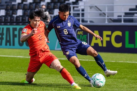 U23 Thái Lan (áo xanh) không thể tạo nên bất ngờ trước U23 Trung Quốc. (Ảnh: AFC)