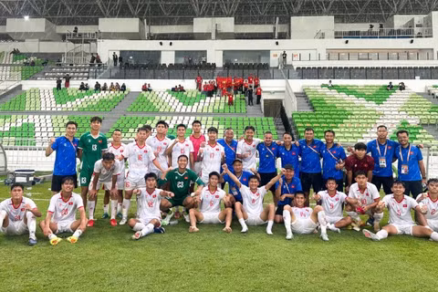 U19 Việt Nam giành chiến thắng thuyết phục. (Ảnh: VFF)