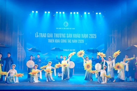 Một tiết mục nghệ thuật tại buổi lễ.