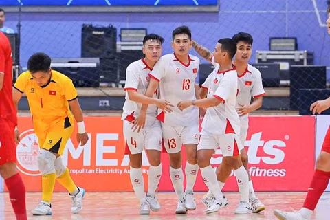 Đội tuyển futsal Việt Nam thi đấu ấn tượng trước đối thủ mạnh. (Ảnh: VFF)