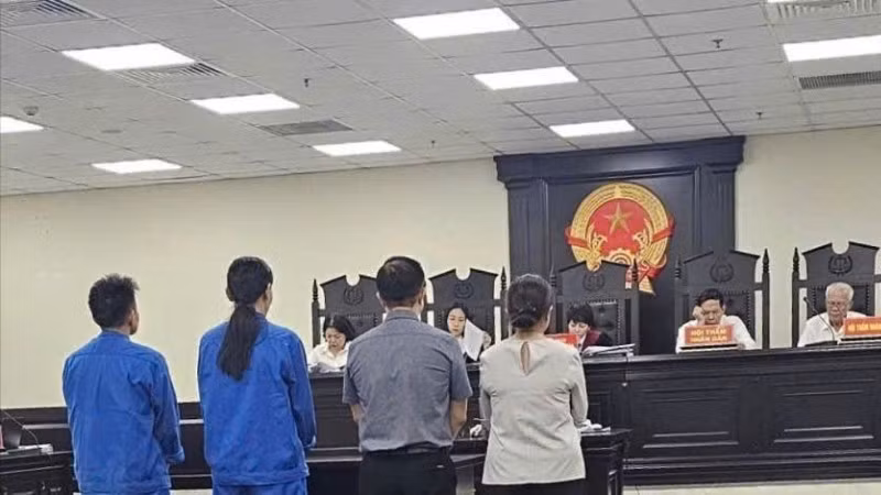 Các bị cáo tại phiên tòa