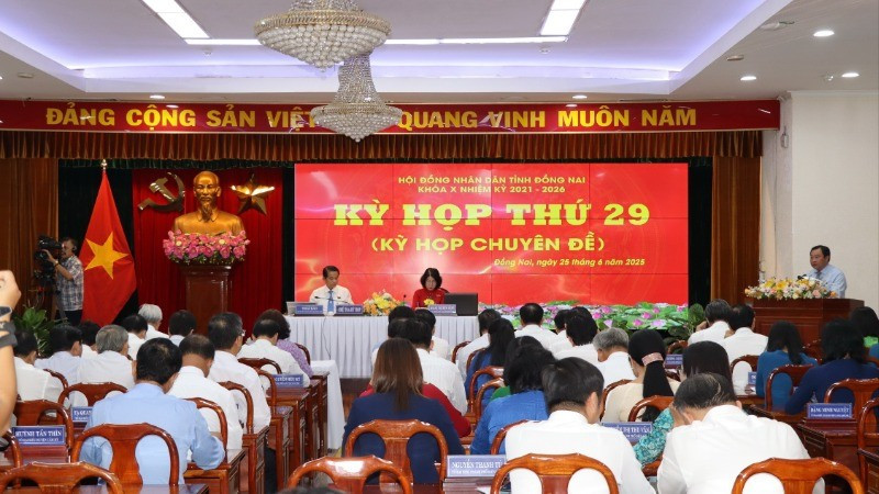 Giám đốc Sở Nội vụ tỉnh Đồng Nai trình bày Tờ trình tại kỳ họp. img-5632-resize-9304.jpg