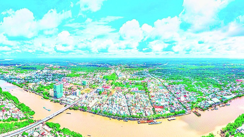 Một góc đô thị phường An Hội, tỉnh Vĩnh Long. (Ảnh TRUNG HIẾU)
