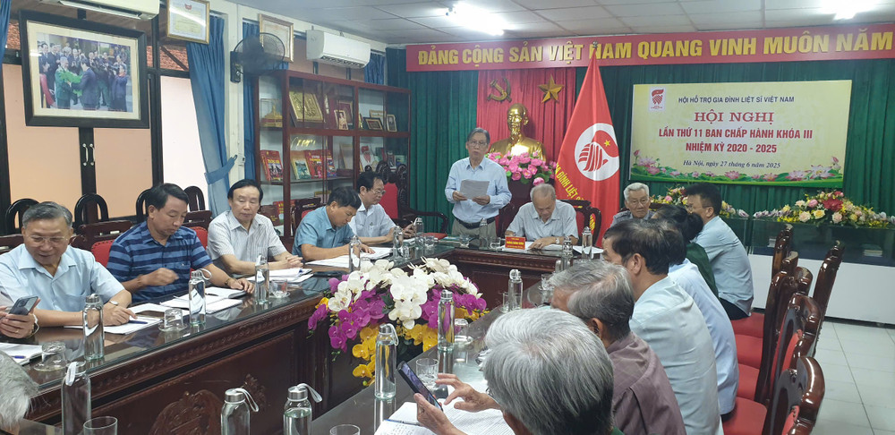 Hội nghị đánh giá kết quả hoạt động tri ân liệt sĩ trong 6 tháng đầu năm 2025.