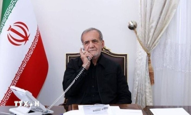 Tổng thống Iran Masoud Pezeshkian. (Ảnh: IRNA/TTXVN) Tổng thống Iran Masoud Pezeshkian. (Ảnh: IRNA/TTXVN)