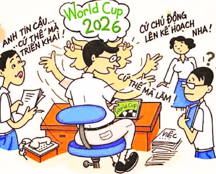 Góc biếm họa: Bóng lăn, đừng để kỷ cương “việt vị”