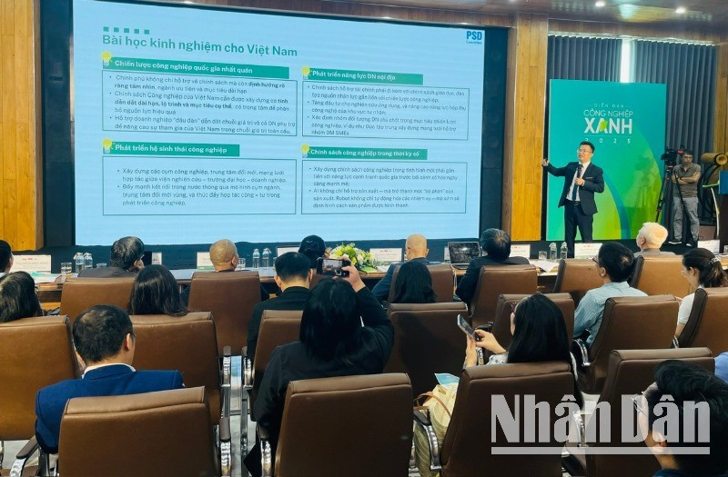 Diễn đàn Công nghiệp xanh 2025 với chủ đề “Hài hòa mục tiêu tăng trưởng cao và phát triển bền vững”. (Ảnh: KIM DUNG)
