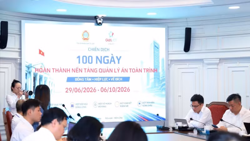 Ngành tòa án nỗ lực hoàn thiện Nền tảng Quản lý án toàn trình. (Ảnh: TL)