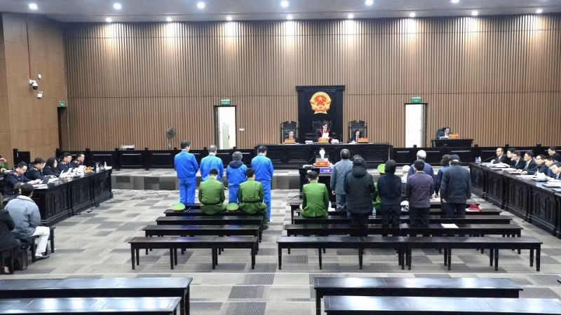 Quang cảnh phiên tòa.