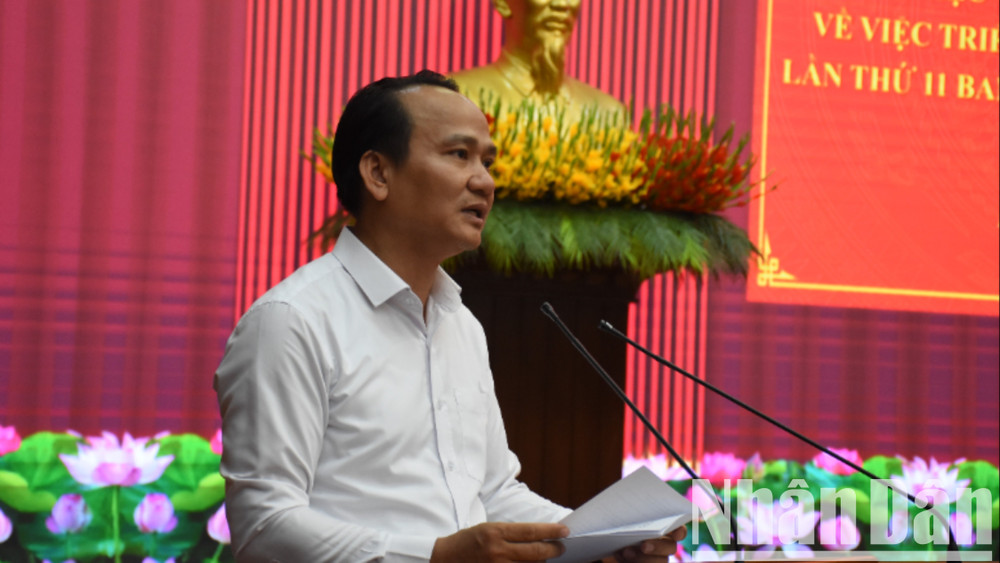 Phó Bí thư Thường trực Thành ủy Đà Nẵng Nguyễn Đình Vĩnh. (Ảnh: ANH ĐÀO) dsc-9521-7674.jpg