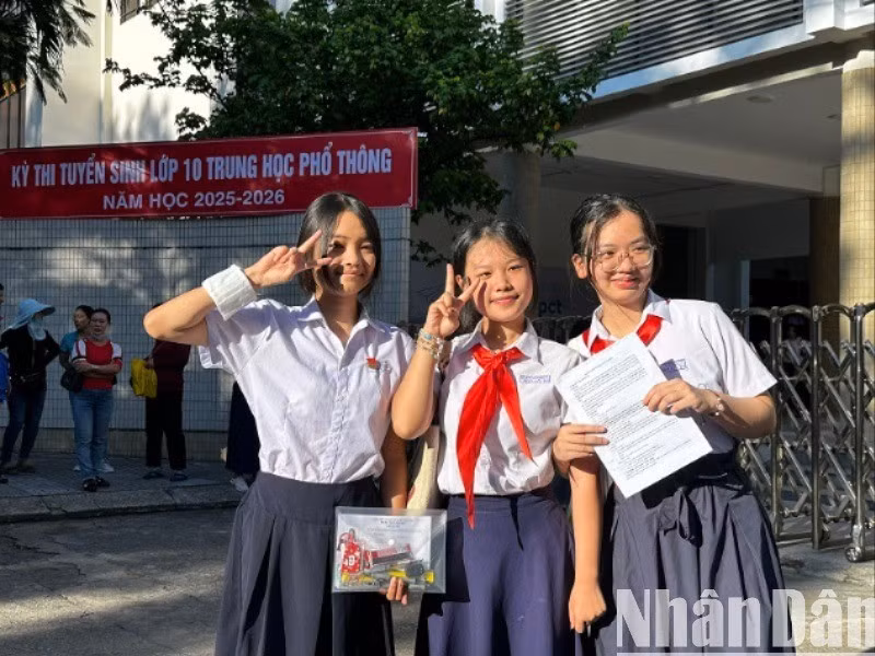 Đà Nẵng công bố điểm chuẩn vào lớp 10, với 10.142 thí sinh trúng tuyển. (Ảnh: ANH ĐÀO)