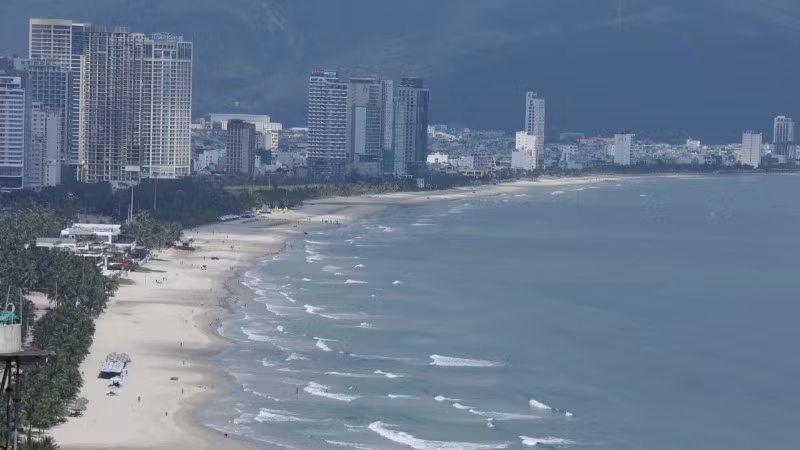 Một góc đường biển Võ Nguyên Giáp nhìn từ trên cao. 