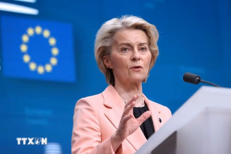 Chủ tịch Ủy ban châu Âu (EC) Ursula von der Leyen. (Ảnh: THX/TTXVN)