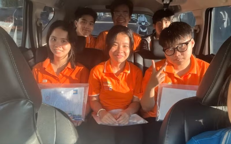 Những nụ cười của các thí sinh đặc biệt. (Ảnh: Q.Q)