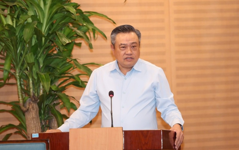 Chủ tịch Ủy ban nhân dân thành phố Hà Nội Trần Sỹ Thanh phát biểu kết luận. a.jpg