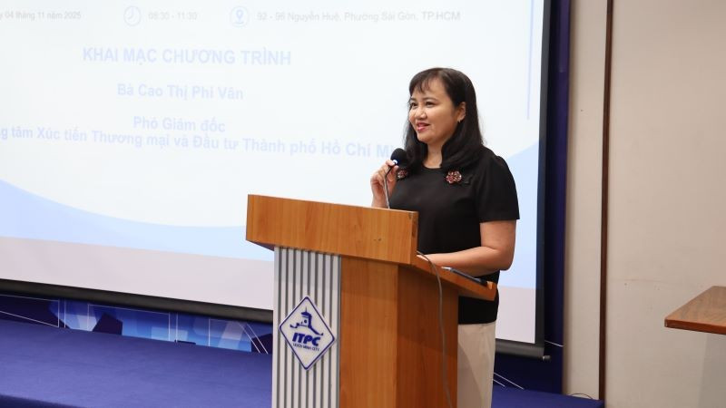 Bà Cao Thị Phi Vân, Phó Giám đốc ITPC phát biểu tại hội thảo.
