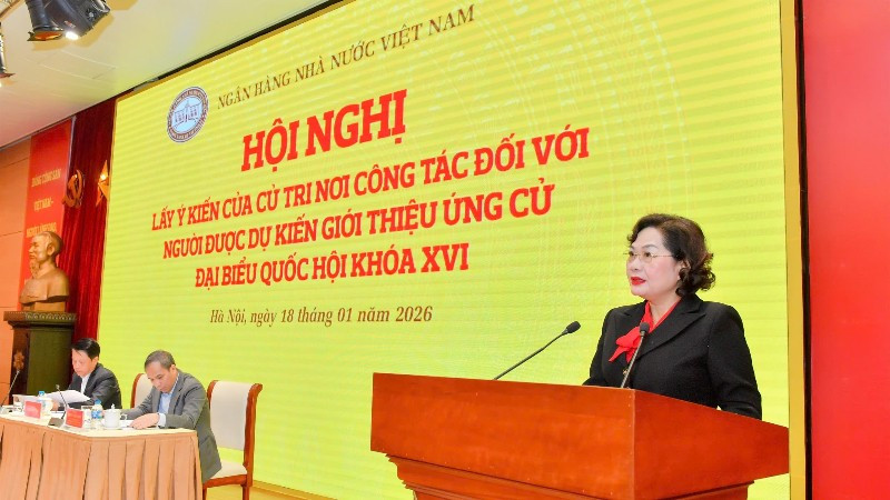 Giới thiệu Thống đốc Ngân hàng Nhà nước Nguyễn Thị Hồng ứng cử đại biểu Quốc hội khóa XVI.