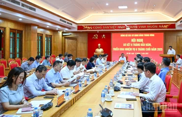 Quang cảnh Hội nghị sơ kết 6 tháng đầu năm, triển khai nhiệm vụ 6 tháng cuối năm 2025 của Đảng bộ các cơ quan Đảng Trung ương. 