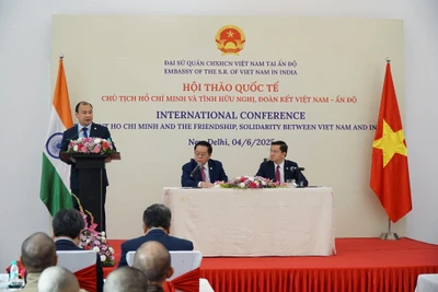 Hội thảo quốc tế “Chủ tịch Hồ Chí Minh và tình hữu nghị, đoàn kết Việt Nam-Ấn Độ”. (Ảnh: BNG)