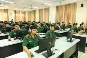 Học viên Học viện Hậu cần. (Ảnh: Học viện Hậu cần)