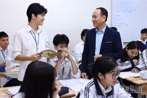 Trong giờ học tại Trường trung học phổ thông Việt Đức (Hà Nội). (Ảnh minh họa: ĐẠI THẮNG)