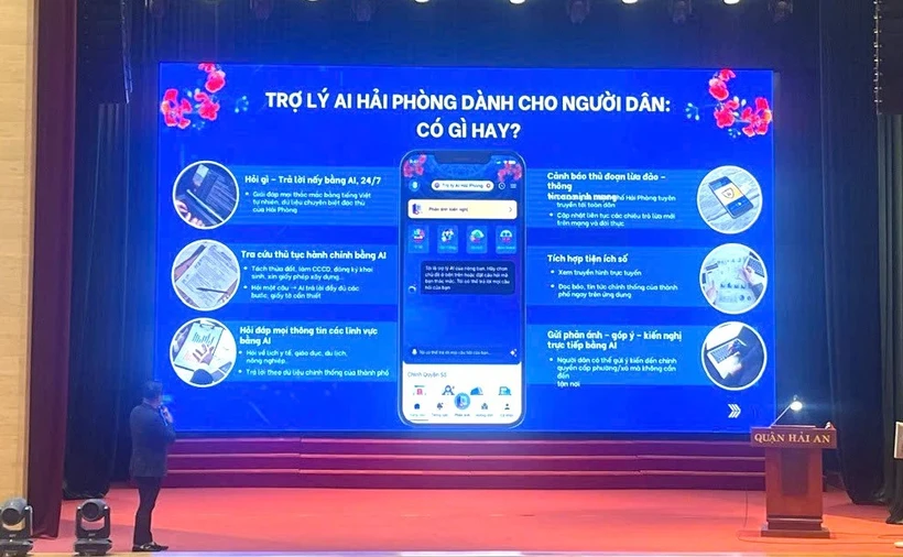 Triển khai ứng dụng công nghệ “AI Hải Phòng” tại một số cơ quan, đơn vị thành phố Hải Phòng.