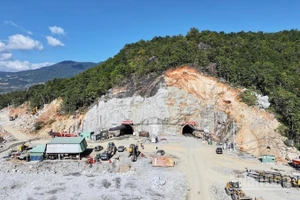 Một góc dự án công trường Dự án Thủy điện tích năng Bác Ái, xã Bác Ái Tây, tỉnh Khánh Hòa. (Ảnh: NGUYỄN TRUNG)