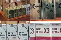 Các sản phẩm giảm cân của Ngân 98 chứa chất cấm, gây nguy hại cho sức khỏe. (Ảnh: Công an Thành phố Hồ Chí Minh)