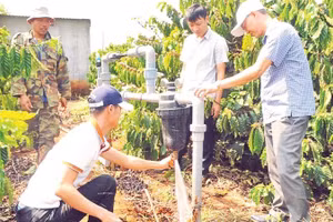 Nhà nông Lâm Đồng ứng dụng công nghệ tưới trong sản xuất nông nghiệp.