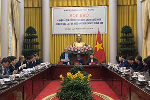 Quang cảnh họp báo.